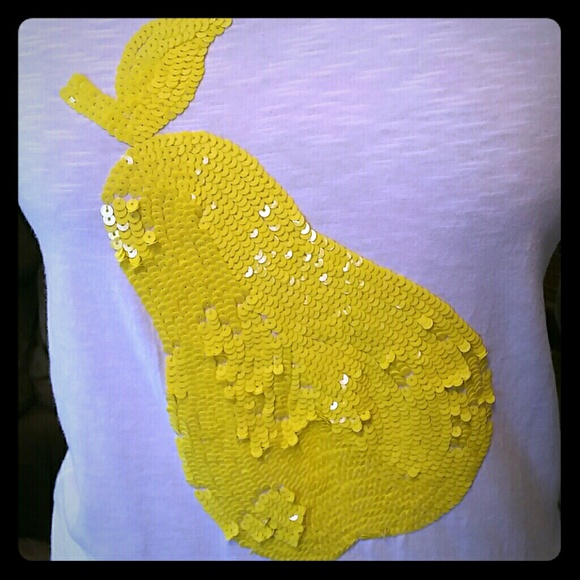 - Mini Boden Pear-y Fun Sequin T-Shirt - Picture 2 of 2